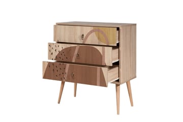 Bertoaria Byrå 80x89 cm Brun - Hanah Home - Förvaring - Förvaringsmöbler - Byrå - Hallbyrå