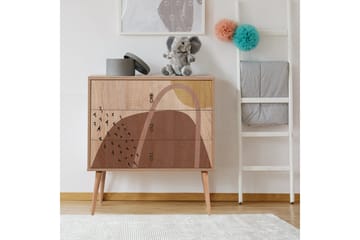 Bertoaria Byrå 80x89 cm Brun - Hanah Home - Förvaring - Förvaringsmöbler - Byrå - Hallbyrå