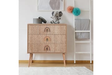 Bertoaria Byrå 80x89 cm Brun - Hanah Home - Förvaring - Förvaringsmöbler - Byrå - Hallbyrå