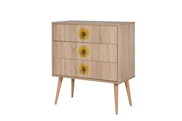 Bertoaria Byrå 80x89 cm Brun - Hanah Home - Förvaring - Förvaringsmöbler - Byrå - Hallbyrå