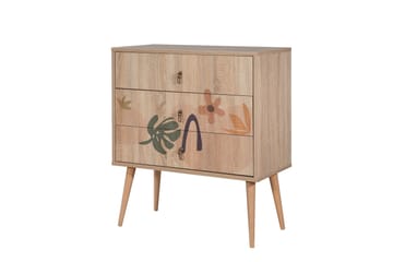 Bertoaria Byrå 80x89 cm Brun - Hanah Home - Förvaring - Förvaringsmöbler - Byrå - Hallbyrå