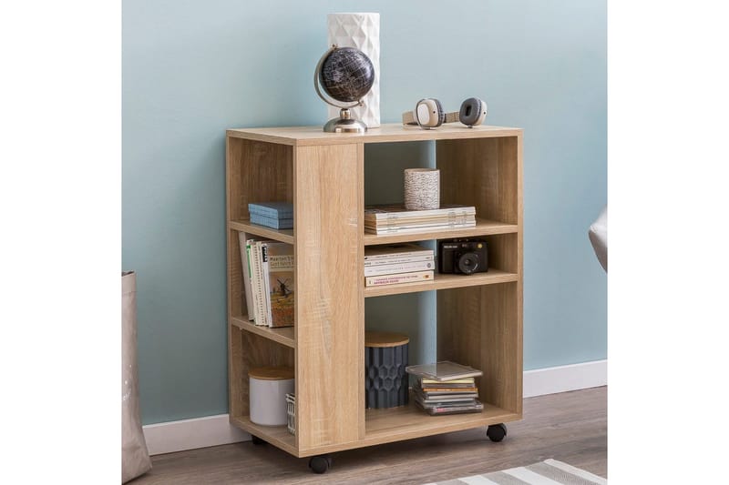 Bokhylla Wohnling mobil, modern och enkel med olika förvaringsfack Sonoma - Sonoma - Förvaring - Förvaringsmöbler - Byrå - Hurts