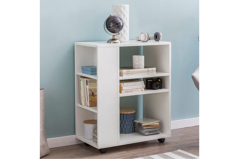 Bokhylla Wohnling mobil, modern och enkel med olika förvaringsfack Vit - Vit - Förvaring - Förvaringsmöbler - Byrå - Hurts