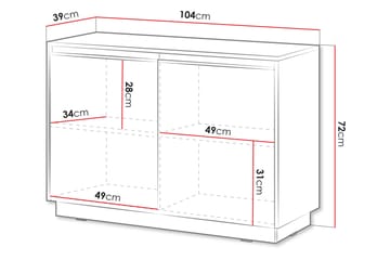 Bolstan Byrå 104 cm - Vit - Förvaring - Förvaringsmöbler - Byrå