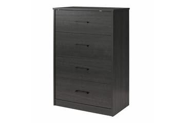 Byrå BrEZ 71x40x102 cm, Svart ek - 71x40x102 cm, Svart ek - Förvaring - Förvaringsmöbler - Byrå