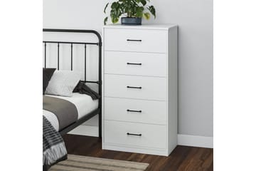 Byrå BrEZ 71x40x126 cm, Vit - 71x40x126 cm, Vit - Förvaring - Förvaringsmöbler - Byrå