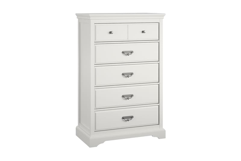 Bristol Byrå 88x49 cm 5 Lådor Vit, Dorel Home