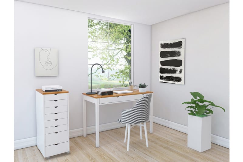 Brottkar Byrå 39x34 cm 8 Lådor - Vit - Förvaring - Förvaringsmöbler - Byrå