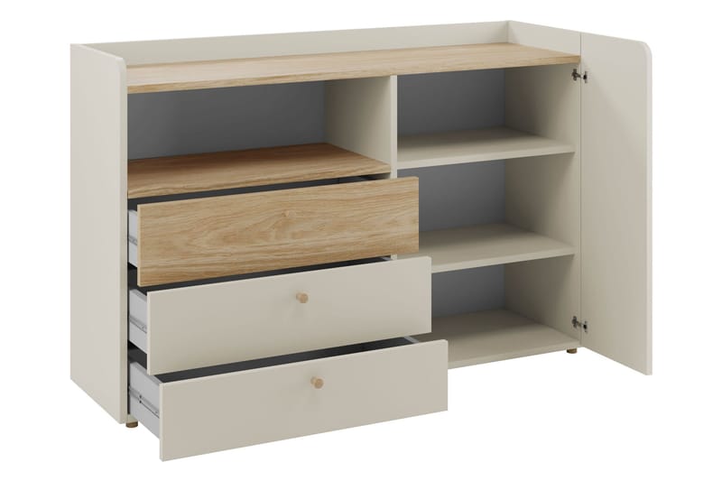 Buhan Byrå 140 cm - Beige/Brun - Förvaring - Förvaringsmöbler - Byrå