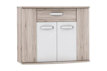 Burlton Byrå 99 cm - Brun/Vit - Förvaring - Förvaringsmöbler - Byrå