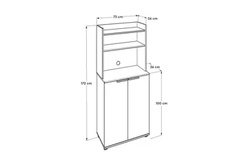 Byrå 73x172 cm - Vit - Förvaring - Förvaringsmöbler - Byrå