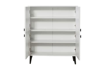 Byrå 95x111 cm - Vit/Svart/Röd - Förvaring - Förvaringsmöbler - Byrå