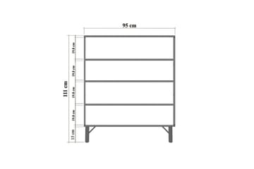 Byrå Anaya 95 cm - Beige - Förvaring - Förvaringsmöbler - Byrå