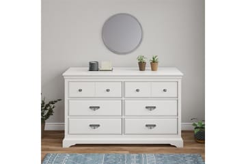 Byrå Bristol 151x49 cm 6 Lådor Vit - Dorel Home - Förvaring - Förvaringsmöbler - Byrå