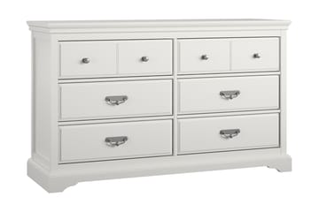 Byrå Bristol 151x49 cm 6 Lådor Vit - Dorel Home - Förvaring - Förvaringsmöbler - Byrå