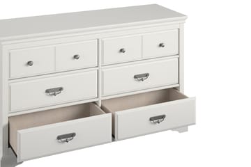 Byrå Bristol 151x49 cm 6 Lådor Vit - Dorel Home - Förvaring - Förvaringsmöbler - Byrå