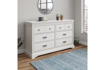 Byrå Bristol 151x49 cm 6 Lådor Vit - Dorel Home - Förvaring - Förvaringsmöbler - Byrå