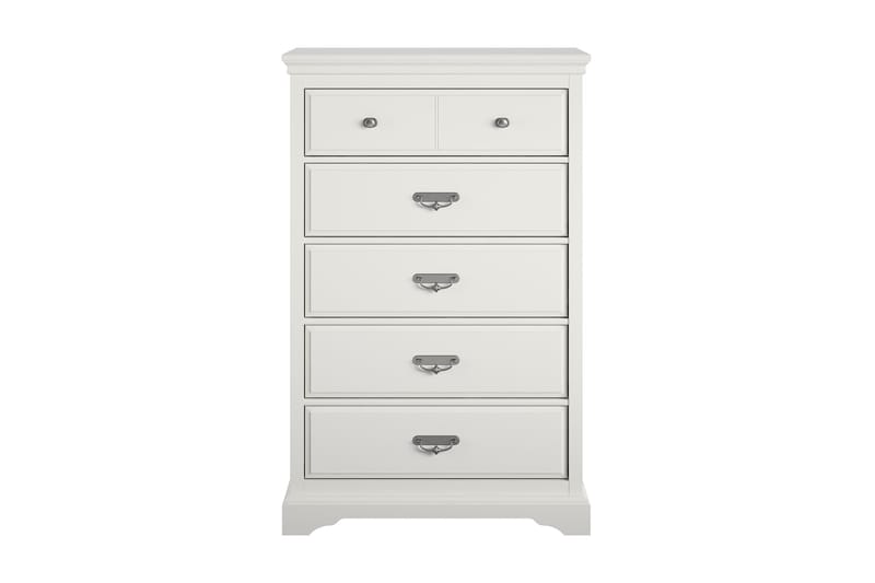Byrå Bristol 88x49 cm 5 Lådor Vit - Dorel Home - Förvaring - Förvaringsmöbler - Byrå - Hallbyrå
