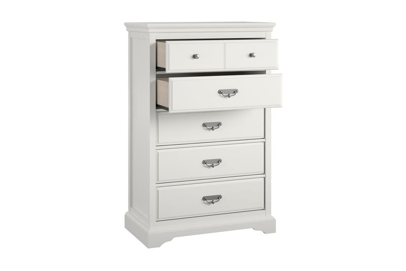 Byrå Bristol 88x49 cm 5 Lådor Vit - Dorel Home - Förvaring - Förvaringsmöbler - Byrå - Hallbyrå
