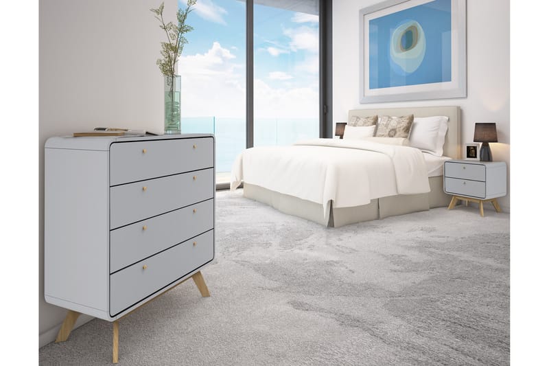 Byrå Caitlyn 80x39 cm - Grå - Förvaring - Förvaringsmöbler - Byrå