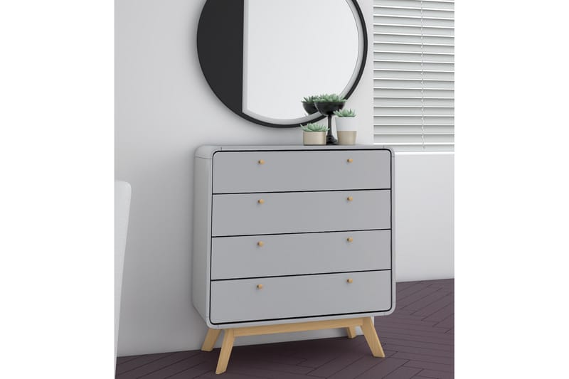 Byrå Caitlyn 80x39 cm - Grå - Förvaring - Förvaringsmöbler - Byrå