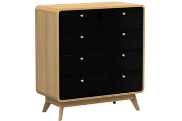 Byrå Caitlyn 80x39 cm - Natur/Svart - Förvaring - Förvaringsmöbler - Byrå