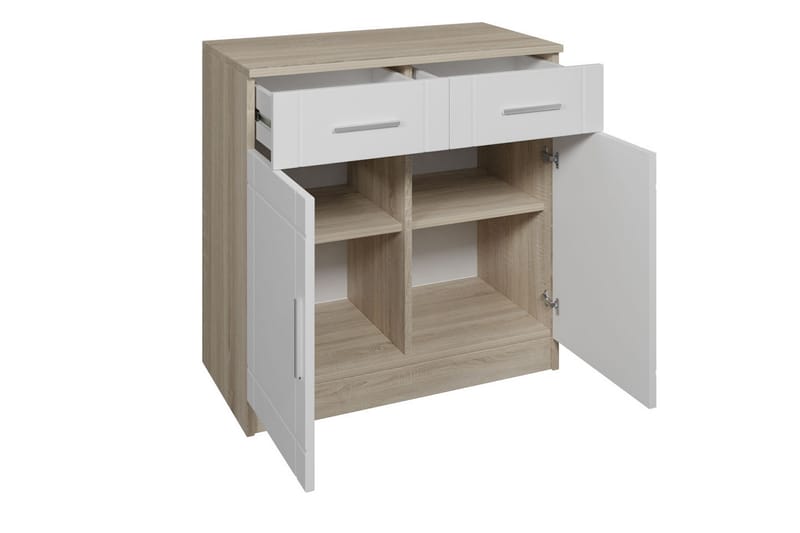 Byrå Carvin 37x69 cm - Vit/Natur - Förvaring - Förvaringsmöbler - Byrå