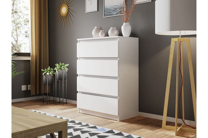 Byrå Charlise 70x40x97 cm - Vit - Förvaring - Förvaringsmöbler - Byrå
