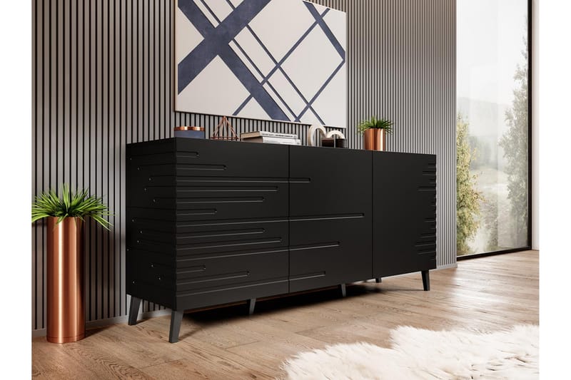 Byrå Demjen 40x155 cm - Svart - Förvaring - Förvaringsmöbler - Byrå