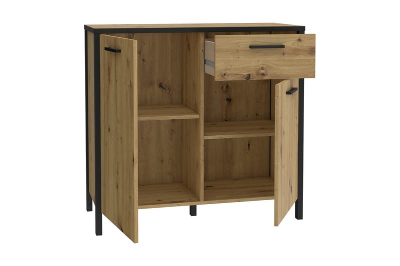 Byrå Dospat 40x95 cm - Brun/Svart - Förvaring - Förvaringsmöbler - Byrå
