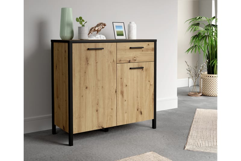 Byrå Dospat 40x95 cm - Brun/Svart - Förvaring - Förvaringsmöbler - Byrå