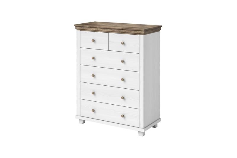 Byrå Drumin 90x42x112,5 cm - Askgrå/Natur - Förvaring - Förvaringsmöbler - Byrå
