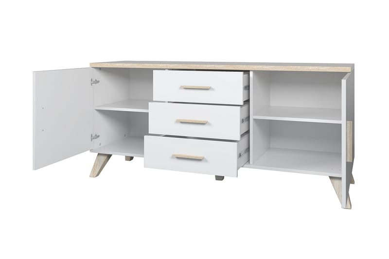 Byrå Dudley 45x150 cm - Natur/Svart - Förvaring - Förvaringsmöbler - Byrå