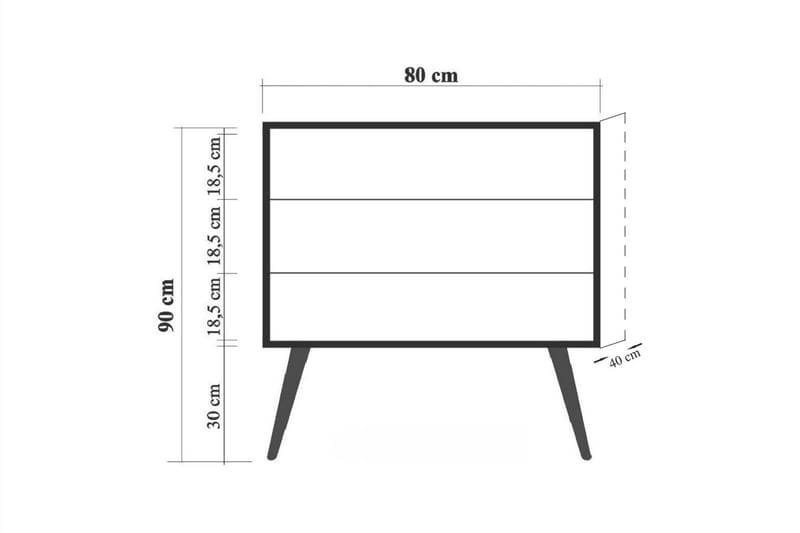 Byrå Gillberga 90 cm - Brun - Byrå - Hallbyrå - Hallförvaring