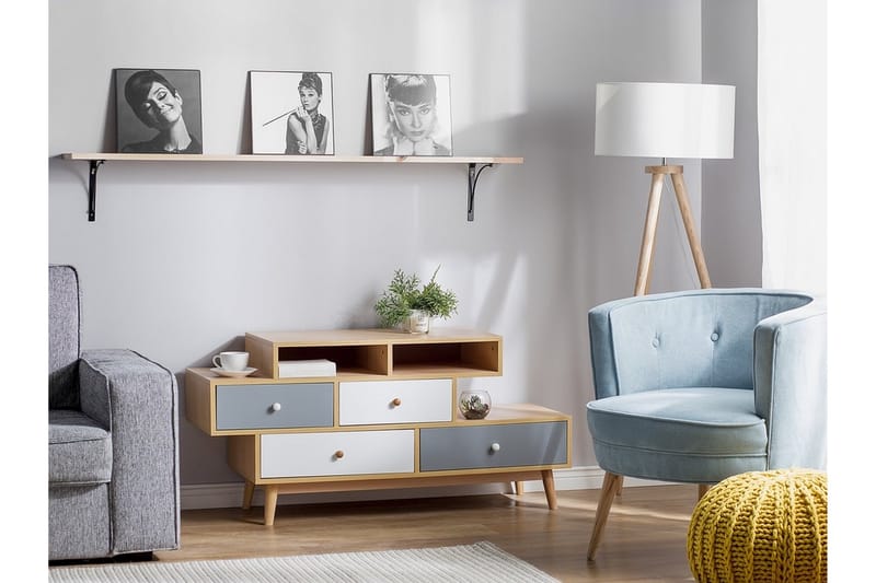 Byrå Irvine 40|119,5 cm - Trä|Natur - Förvaring - Förvaringsmöbler - Byrå