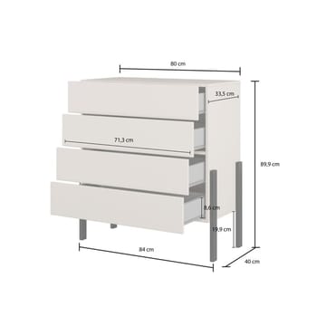 Byrå Jukon S med 4 Lådor - Förvaring - Förvaringsmöbler - Byrå