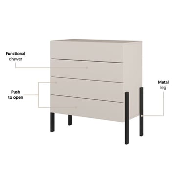 Byrå Jukon S med 4 Lådor - Förvaring - Förvaringsmöbler - Byrå