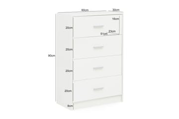 Byrå Kinjerski 60x30 cm - Vit - Förvaring - Förvaringsmöbler - Byrå