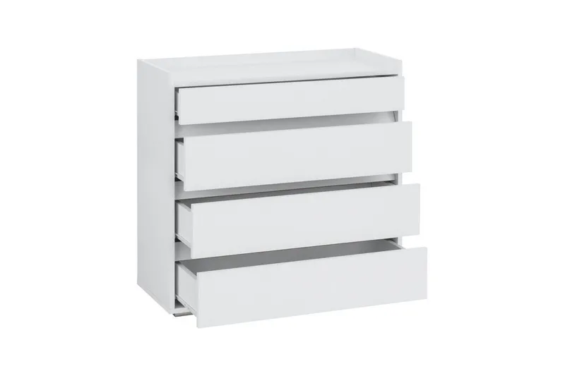 Byrå Kosmo Vit, 4 lådor - Vit, 4 lådor - Förvaring - Förvaringsmöbler - Byrå
