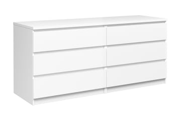 Byrå Lerna 154 cm - Vit|Högglans - Förvaring - Förvaringsmöbler - Byrå