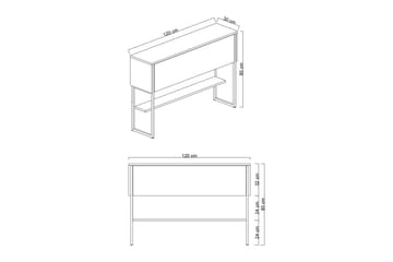 Byrå Luxe 120 cm - Guld/Valnöt - Förvaring - Förvaringsmöbler - Byrå