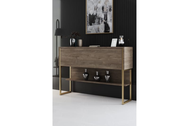 Byrå Luxe 120 cm - Guld/Valnöt - Förvaring - Förvaringsmöbler - Byrå
