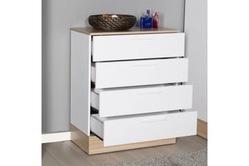 Byrå Matul Ek / Vit - Mediumfärgat trä/Vit - Förvaring - Förvaringsmöbler - Byrå