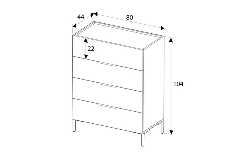 Byrå Matul Valnöt - Valnöt - Förvaring - Förvaringsmöbler - Byrå