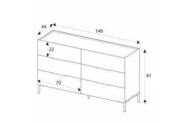 Byrå Matul Vit - Vit - Förvaring - Förvaringsmöbler - Byrå