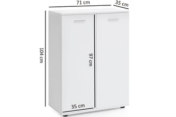 Byrå Moorclose 71x35 cm - Vit - Förvaring - Förvaringsmöbler - Byrå - Hallbyrå