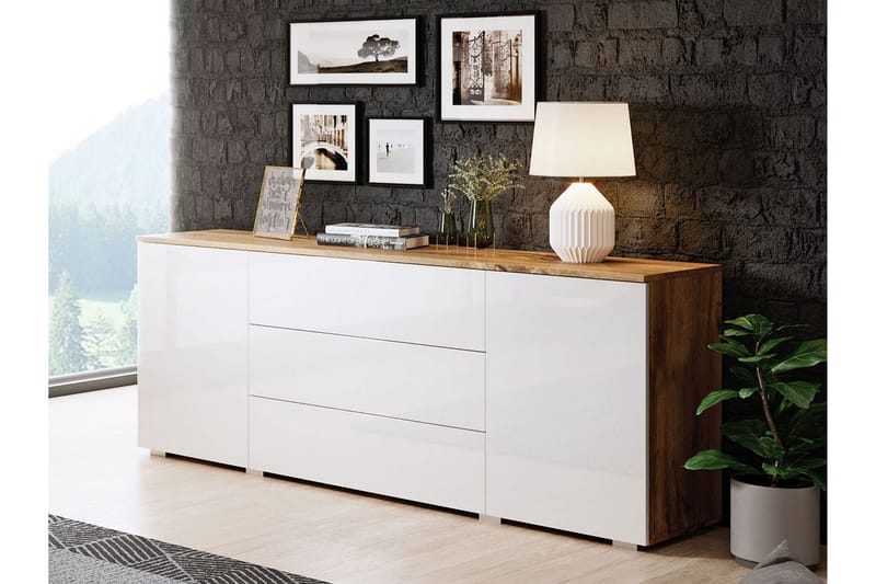Byrå Mototsugu 111x68 cm - Natur/Vit - Förvaring - Förvaringsmöbler - Byrå