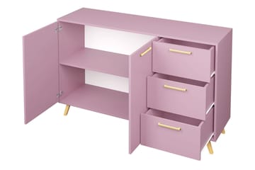 Byrå Ordino 41x139 cm - Blå/Guld - Förvaring - Förvaringsmöbler - Byrå