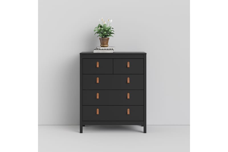 Byrå Osterholm 5 Lådor 38x82 cm - Svart/Natur - Förvaring - Förvaringsmöbler - Byrå