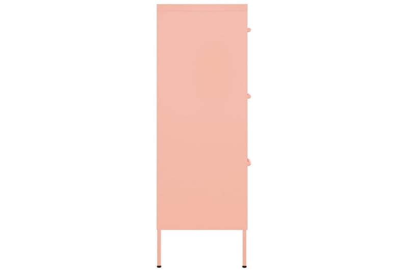 Byrå rosa 80x35x101,5 cm stål - Rosa - Hallbyrå - Byrå - Hallförvaring
